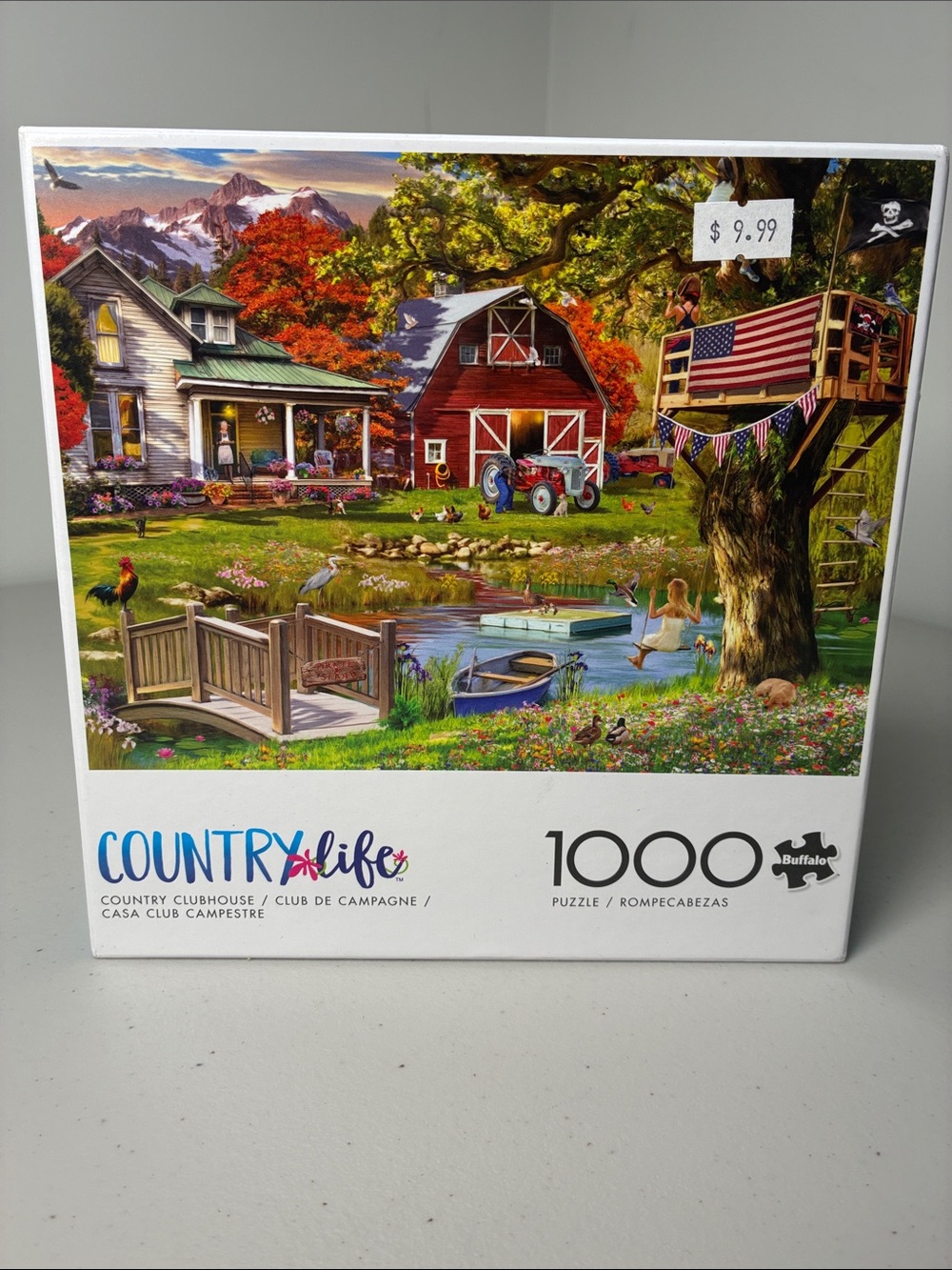 Buffalo David Bitton Country Clubhouse Puzzle - Red, Green, Blue, White